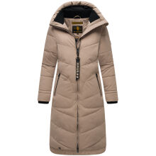Marikoo Benikoo Damen lange Winterjacke Taupe Grey Gr&ouml;&szlig;e XS - Gr. 34