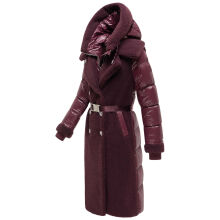 Navahoo Kuscheltraum Damen Winter Teddyfell Mantel Wine Gr&ouml;&szlig;e M - Gr. 38