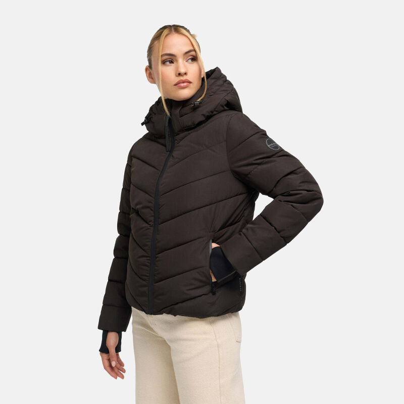 Marikoo Samuiaa modische Damen Winter Steppjacke Choco
