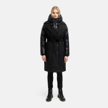 Navahoo City-Glow Damen Trenchcoat Schwarz Gr&ouml;&szlig;e XS - Gr.34