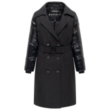 Navahoo City-Glow Damen Trenchcoat Schwarz Gr&ouml;&szlig;e XS - Gr.34