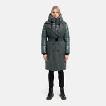 Navahoo City-Glow Damen Trenchcoat Stone Green Gr&ouml;&szlig;e S - Gr.36
