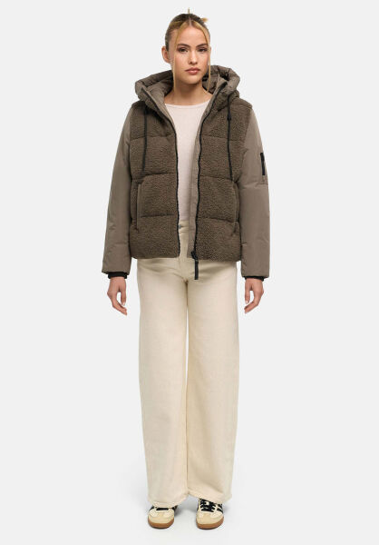 Marikoo Elidee Damen Teddyplüsch Jacke