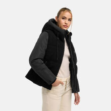 Marikoo Elidee Damen Teddypl&uuml;sch Jacke Schwarz Gr&ouml;&szlig;e M - Gr.38