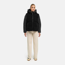 Marikoo Elidee Damen Teddypl&uuml;sch Jacke Schwarz Gr&ouml;&szlig;e L - Gr.40