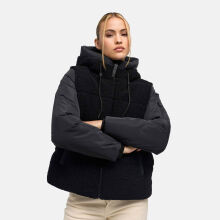 Marikoo Elidee Damen Teddypl&uuml;sch Jacke Schwarz Gr&ouml;&szlig;e L - Gr.40