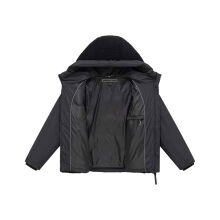 Marikoo Elidee Damen Teddypl&uuml;sch Jacke Schwarz Gr&ouml;&szlig;e L - Gr.40