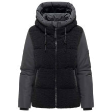 Marikoo Elidee Damen Teddypl&uuml;sch Jacke Schwarz Gr&ouml;&szlig;e XL - Gr.42