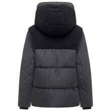 Marikoo Elidee Damen Teddypl&uuml;sch Jacke Schwarz Gr&ouml;&szlig;e XL - Gr.42