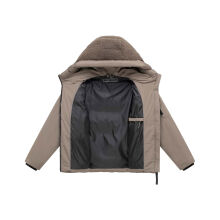 Marikoo Elidee Damen Teddypl&uuml;sch Jacke Stone Brown Gr&ouml;&szlig;e S - Gr.36