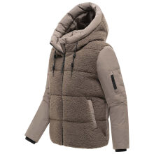 Marikoo Elidee Damen Teddypl&uuml;sch Jacke Stone Brown Gr&ouml;&szlig;e M - Gr.38