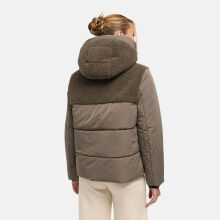 Marikoo Elidee Damen Teddypl&uuml;sch Jacke Stone Brown Gr&ouml;&szlig;e L - Gr.40