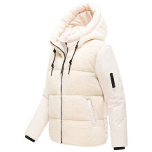 Marikoo Elidee Damen Teddypl&uuml;sch Jacke Cream Gr&ouml;&szlig;e XL - Gr.42