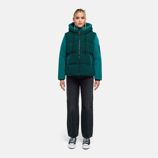 Marikoo Elidee Damen Teddyplüsch Jacke Ocean Green