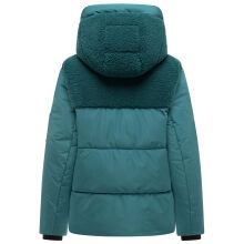 Marikoo Elidee Damen Teddypl&uuml;sch Jacke Ocean Green Gr&ouml;&szlig;e M - Gr.38