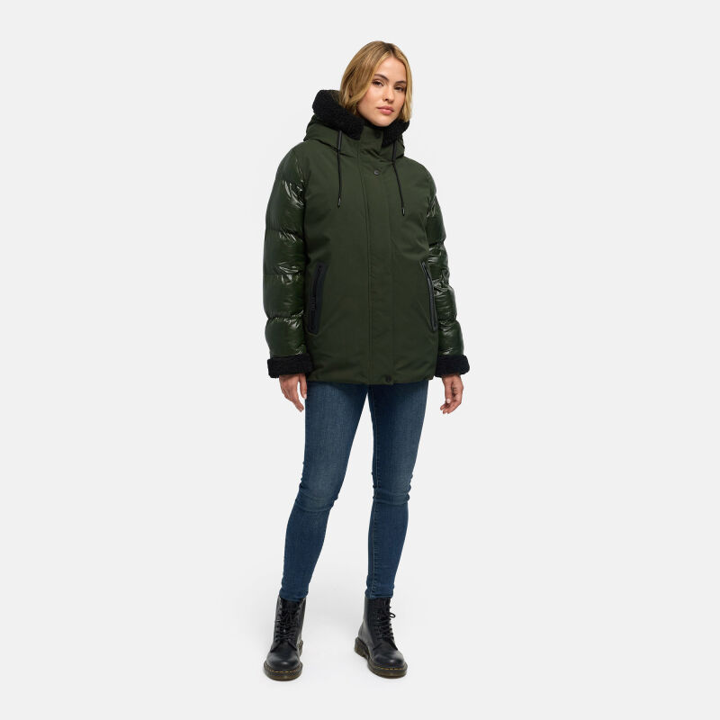 Navahoo Herzschmelz Damen Jacke Dark Olive Gr&ouml;&szlig;e XXL - Gr. 44