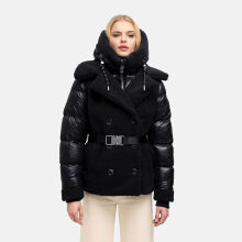 Navahoo Kuschelh&auml;schen Damen Teddy Jacke Mit Futter Schwarz Gr&ouml;&szlig;e XL - Gr.42