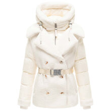 Navahoo Kuschelh&auml;schen Damen Teddy Jacke Mit Futter Offwhite Gr&ouml;&szlig;e XL - Gr.42