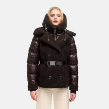 Navahoo Kuschelh&auml;schen Damen Teddy Jacke Mit Futter Choco Gr&ouml;&szlig;e L - Gr.40