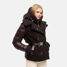 Navahoo Kuschelh&auml;schen Damen Teddy Jacke Mit Futter Choco Gr&ouml;&szlig;e XL - Gr.42