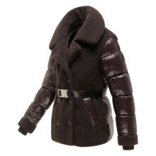 Navahoo Kuschelh&auml;schen Damen Teddy Jacke Mit Futter Choco Gr&ouml;&szlig;e XL - Gr.42