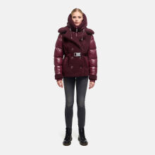 Navahoo Kuschelh&auml;schen Damen Teddy Jacke Mit Futter Wine Gr&ouml;&szlig;e XS - Gr.34