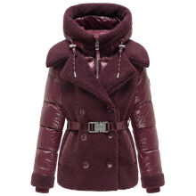 Navahoo Kuschelh&auml;schen Damen Teddy Jacke Mit Futter Wine Gr&ouml;&szlig;e S - Gr.36