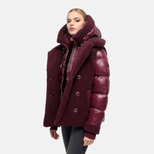 Navahoo Kuschelh&auml;schen Damen Teddy Jacke Mit Futter Wine Gr&ouml;&szlig;e L - Gr.40
