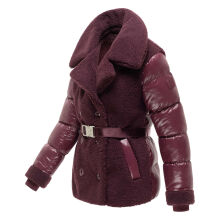 Navahoo Kuschelh&auml;schen Damen Teddy Jacke Mit Futter Wine Gr&ouml;&szlig;e L - Gr.40