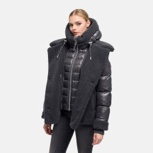 Navahoo Kuschelh&auml;schen Damen Teddy Jacke Mit Futter Anthracite Gr&ouml;&szlig;e S - Gr.36