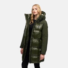 Navahoo Mandelkuss Damen Steppmantel Dark Olive Gr&ouml;&szlig;e XS - Gr.34