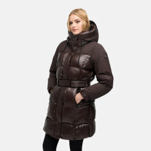Navahoo Mandelkuss Damen Steppmantel Choco Gr&ouml;&szlig;e XXL - Gr.44