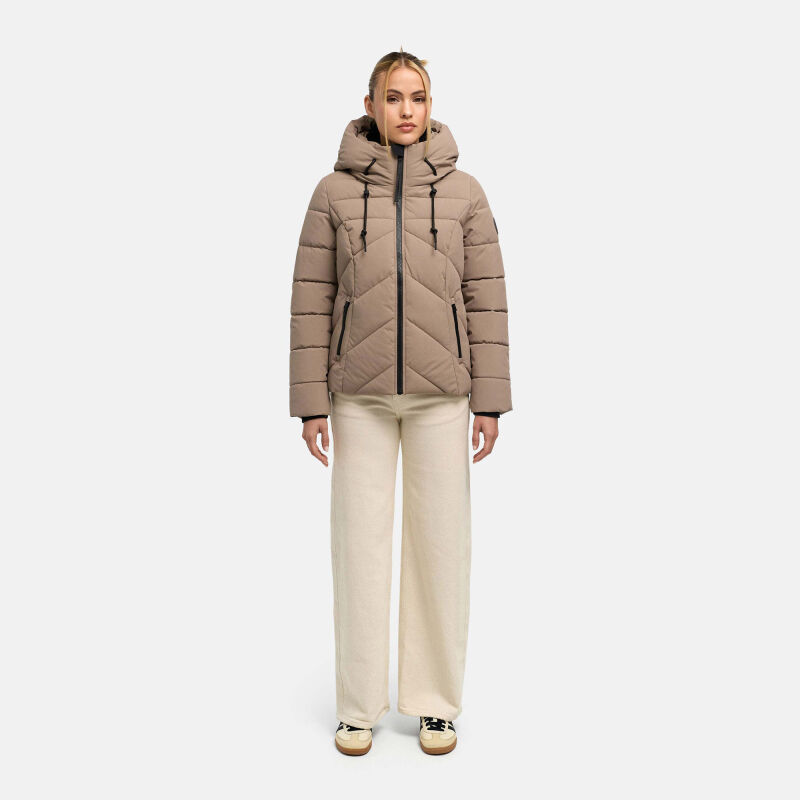 Marikoo Naanda Damen Steppjacke Taupe Grey Gr&ouml;&szlig;e XL - Gr.42
