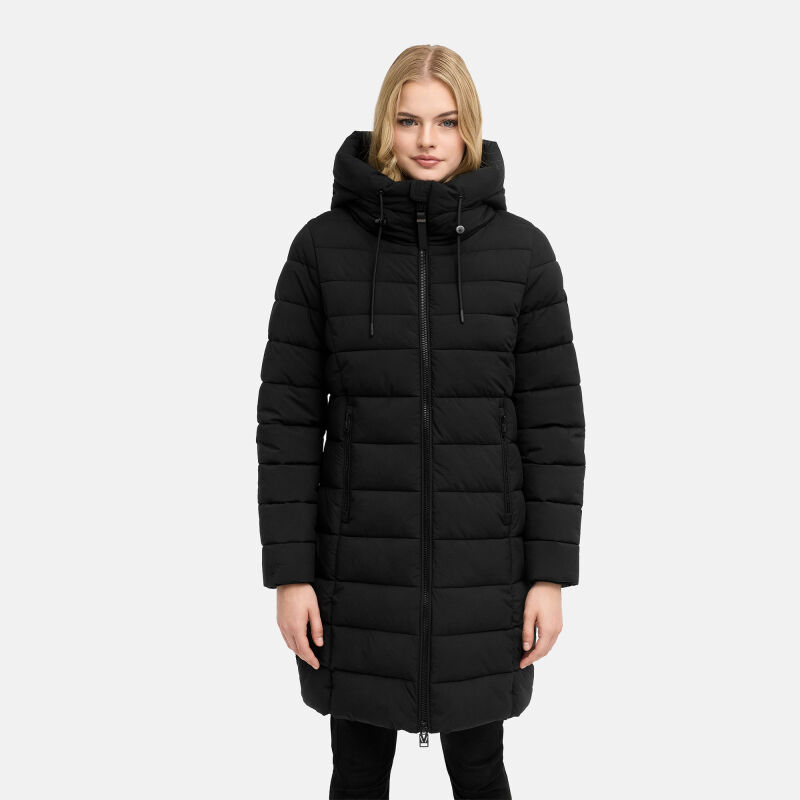 Marikoo Nanoraa Damen Steppmantel Schwarz Gr&ouml;&szlig;e L - Gr.40