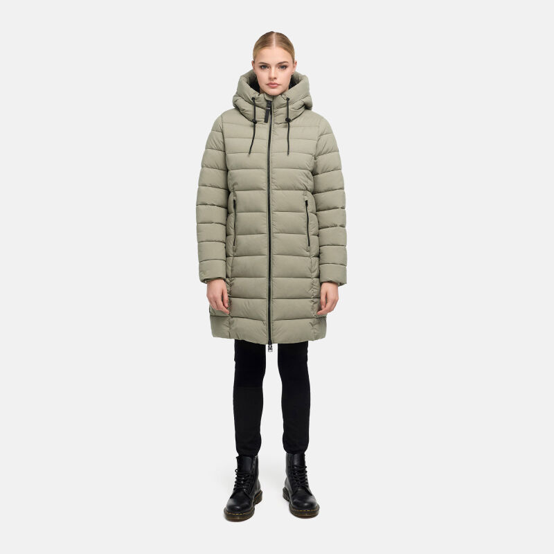 Marikoo Nanoraa Damen Steppmantel Stone Grey