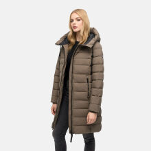 Marikoo Nanoraa Damen Steppmantel Stone Brown Gr&ouml;&szlig;e S - Gr.36