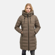 Marikoo Nanoraa Damen Steppmantel Stone Brown Gr&ouml;&szlig;e XXL - Gr.44