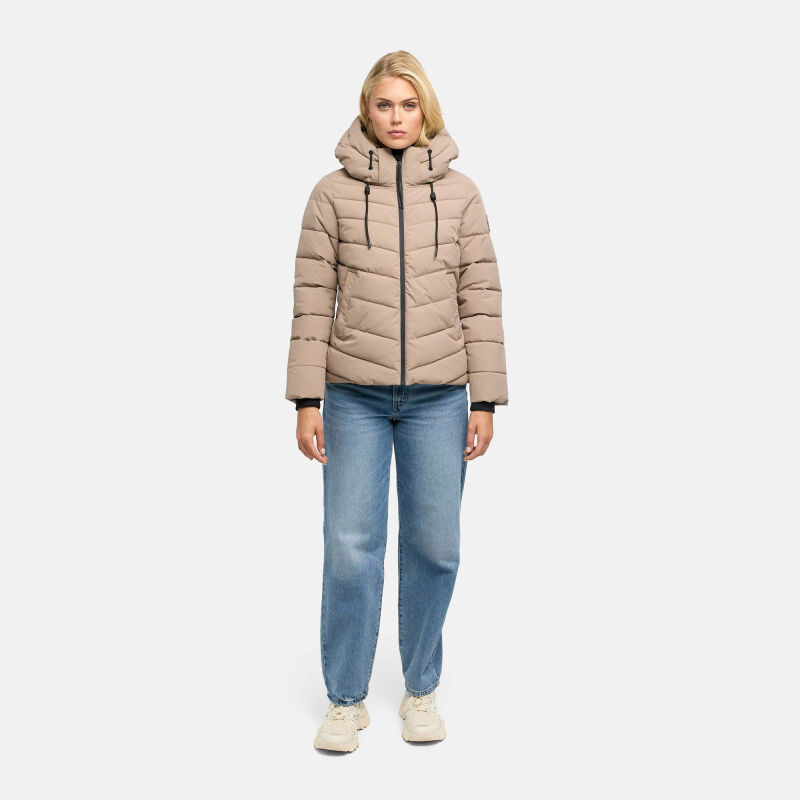 Marikoo Nobiruu Damen Steppjacke Taupe Grey Gr&ouml;&szlig;e XL - Gr.42
