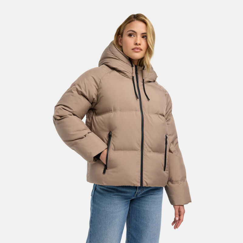 Navahoo Petit-Puffy Damen Steppjacke Taupe Grey Gr&ouml;&szlig;e M - Gr.38