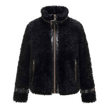 Navahoo Wuschelwonne Damen Teddypl&uuml;sch Jacke Schwarz Gr&ouml;&szlig;e XS - Gr.34