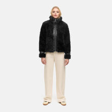 Navahoo Wuschelwonne Damen Teddypl&uuml;sch Jacke Schwarz Gr&ouml;&szlig;e L - Gr.40