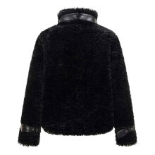 Navahoo Wuschelwonne Damen Teddypl&uuml;sch Jacke Schwarz Gr&ouml;&szlig;e L - Gr.40
