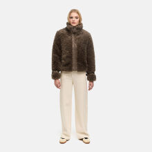 Navahoo Wuschelwonne Damen Teddypl&uuml;sch Jacke Stone Brown Gr&ouml;&szlig;e M - Gr.38