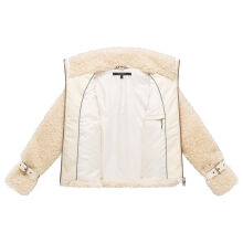 Navahoo Wuschelwonne Damen Teddypl&uuml;sch Jacke Cream Gr&ouml;&szlig;e M - Gr.38