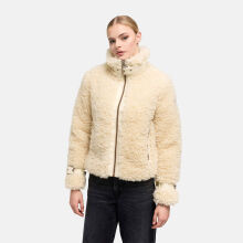 Navahoo Wuschelwonne Damen Teddypl&uuml;sch Jacke Cream Gr&ouml;&szlig;e L - Gr.40