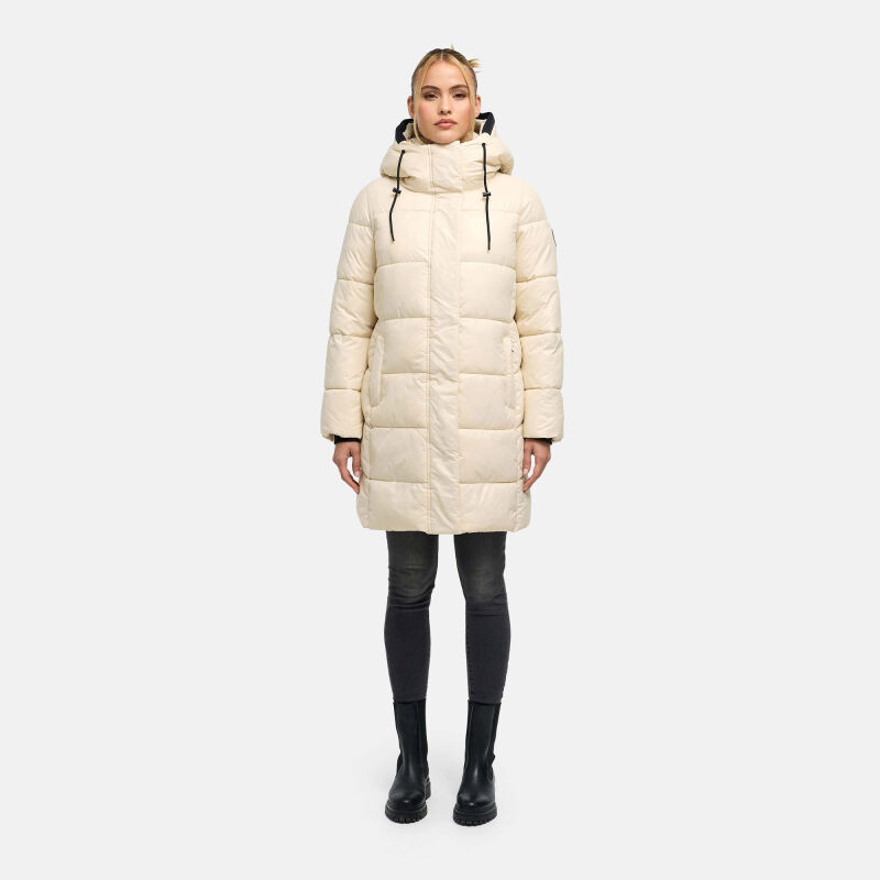 Marikoo Yumee Damen Steppmantel Cream Gr&ouml;&szlig;e XL - Gr.42
