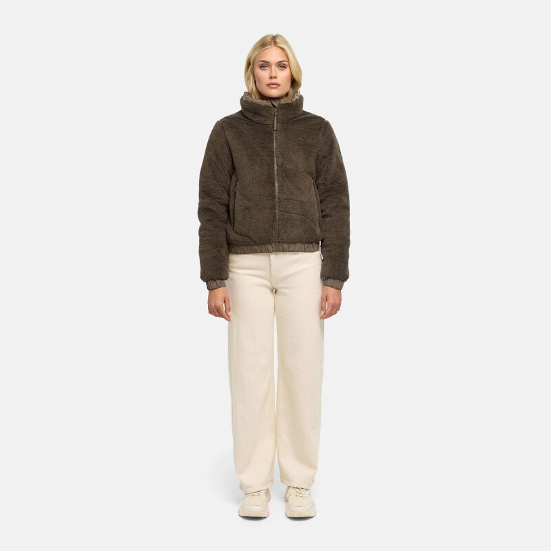 Marikoo Yuvaa Damen Teddy Winterjacke Stone Brown Gr&ouml;&szlig;e M - Gr.38