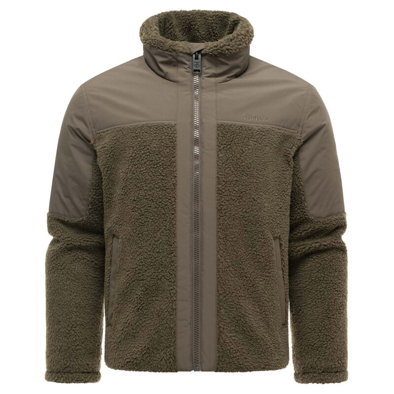 Stone Harbour Riveen Herren Sherpa-Fleece Jacke Khaki Gr&ouml;&szlig;e S - Gr.S