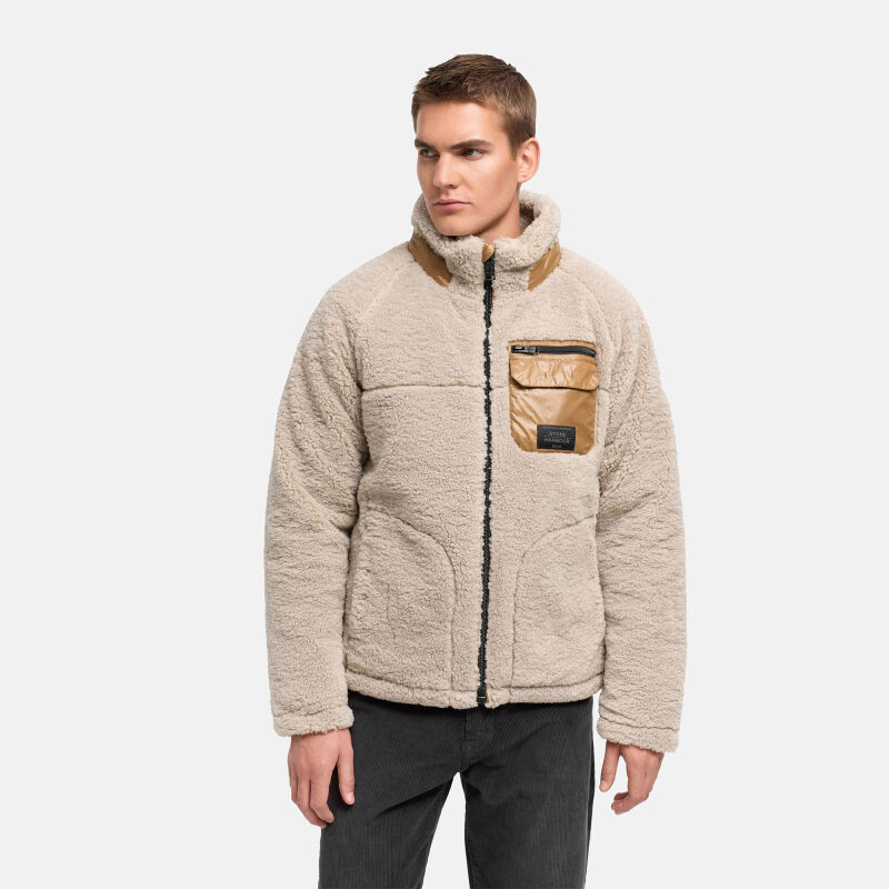 Stone Harbour Sorees Herren Sherpa-Fleece Jacke Bone Gr&ouml;&szlig;e M - Gr.M