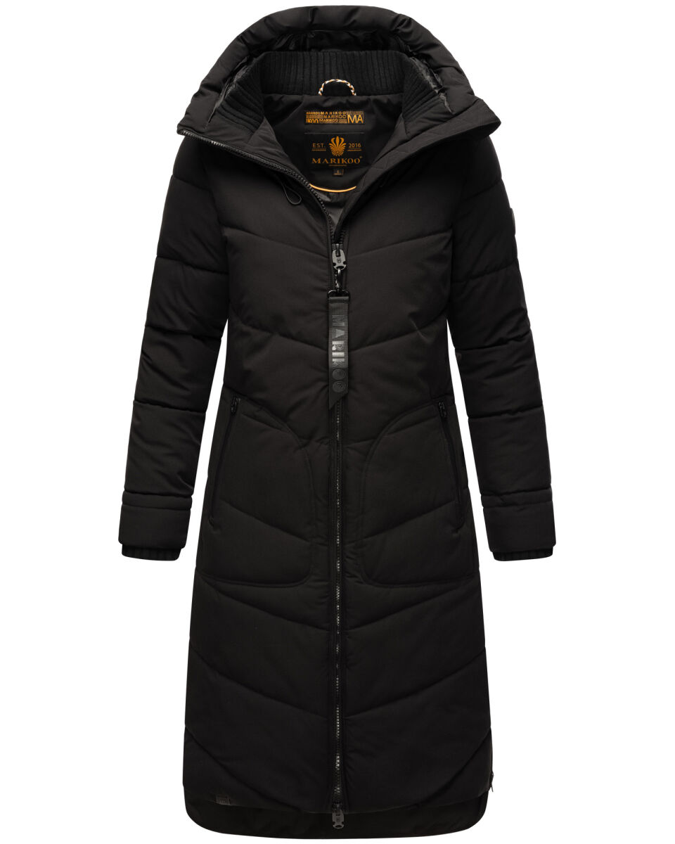Marikoo Damesjas, trenchcoat, winterjas, overgangsjas, lange parka, B819, navy, XL